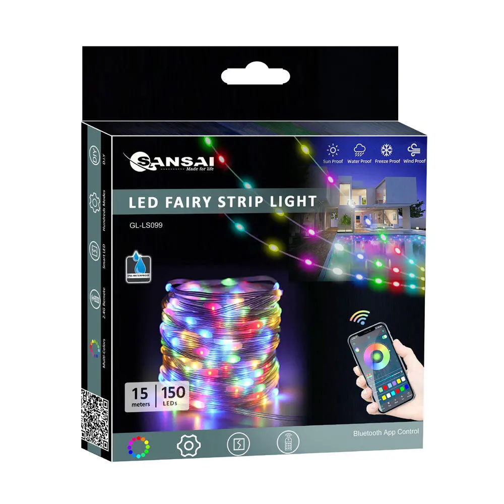 Sansai 15M Rgb Led Fairy Strip Lights With Remote 1