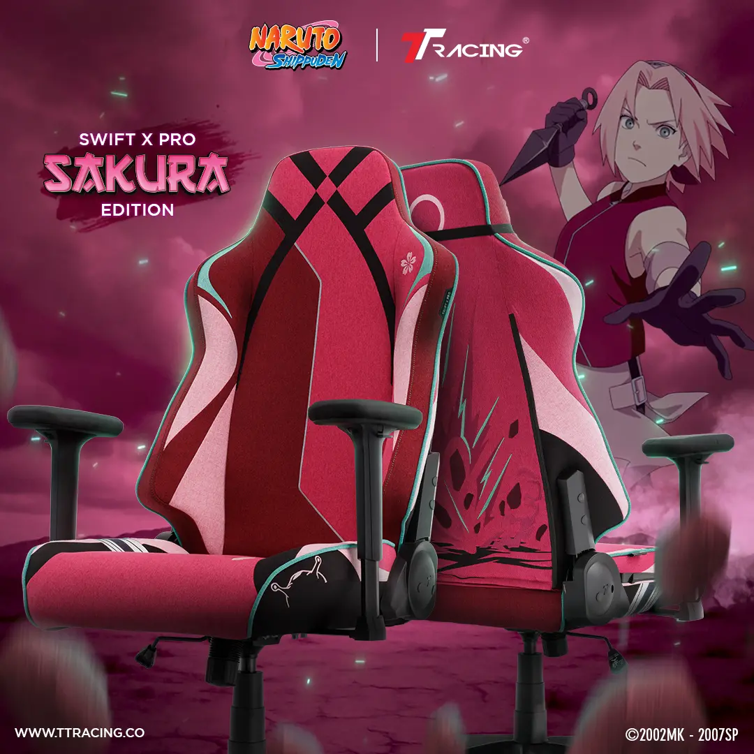 Ttracing Swift X Pro Air Threads Fabric Gaming Chair (Sakura Edition) 2