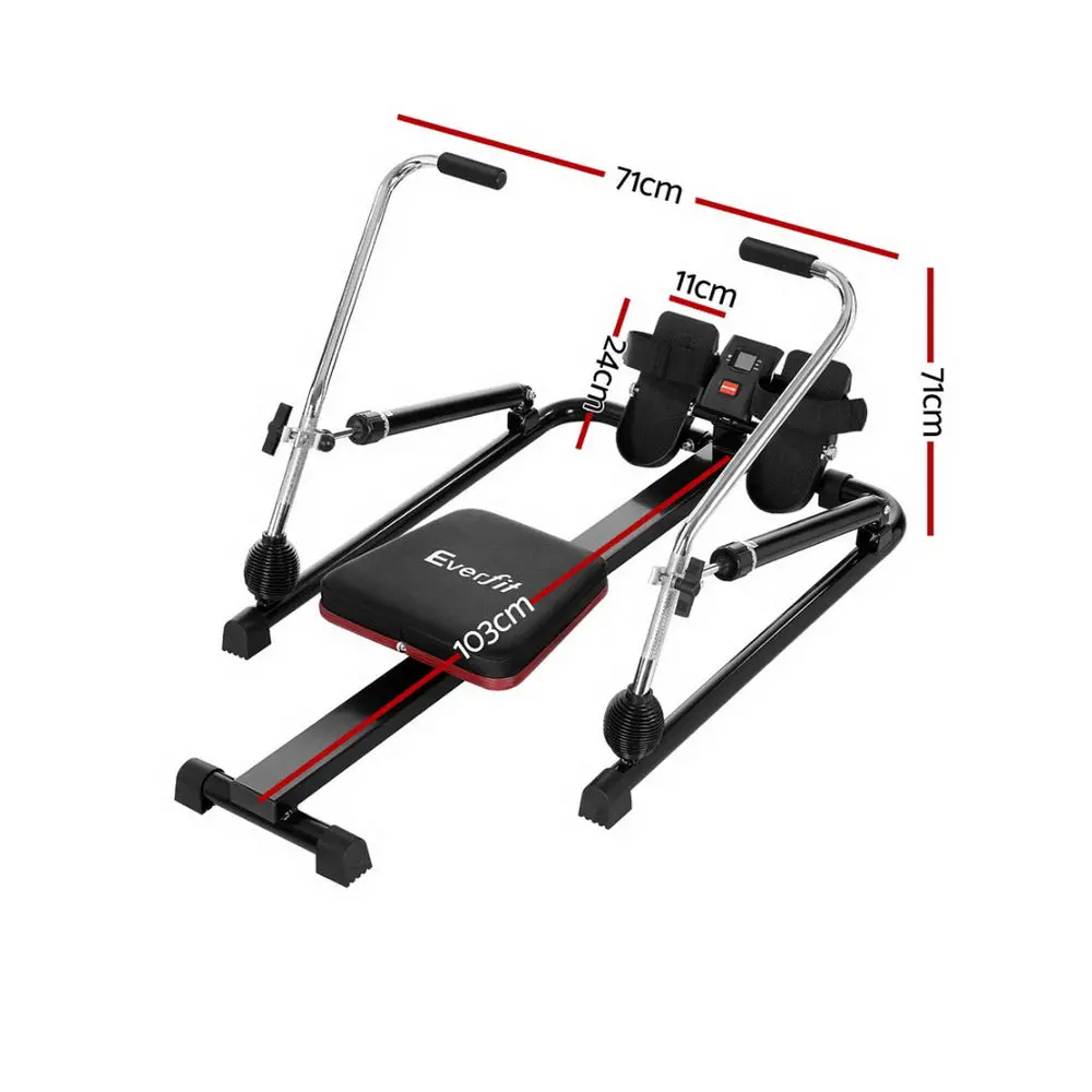 Everfit Rowing Machine 12 Levels Hydraulic Rower Fitness Gym Home Cardio 2