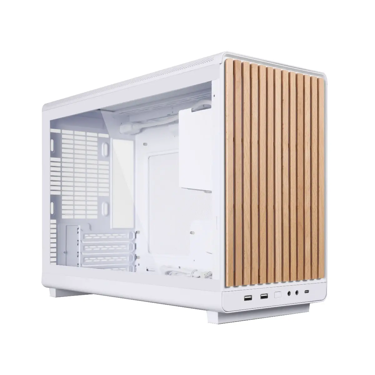 Lian Li Dan-A3 Front Wood Micro-Atx Case - White 1
