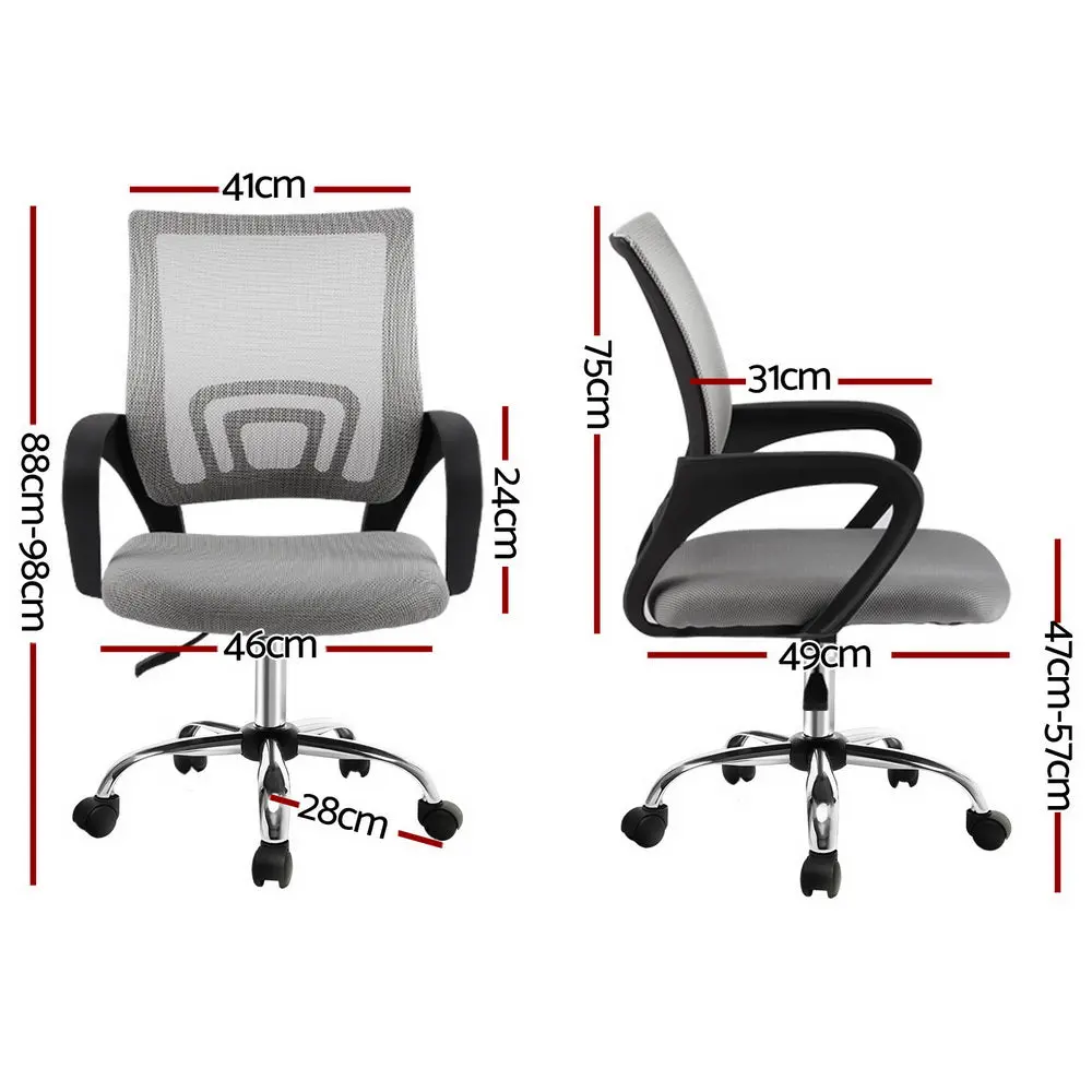 Artiss Mesh Office Chair Mid Back (Grey) 2
