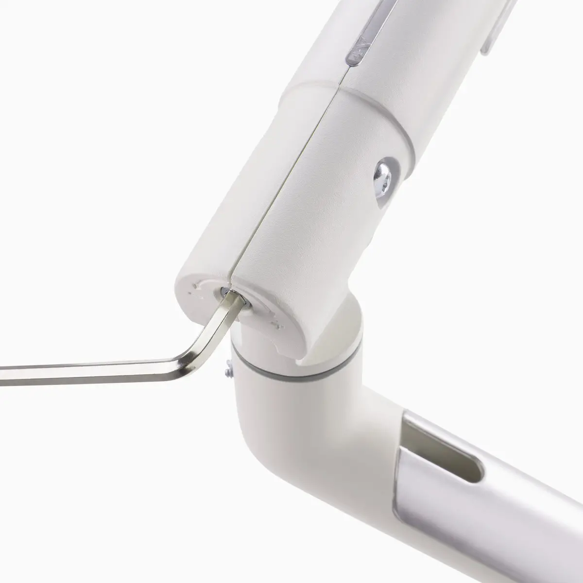 Desky Dual Slim Aluminium Monitor Arm - White 2
