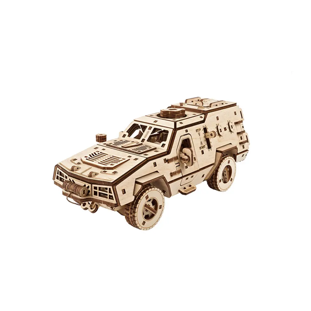 Ugears Dozor-B Combat Vehicle Mechanical 3D Wooden Puzzle Model Kit 1