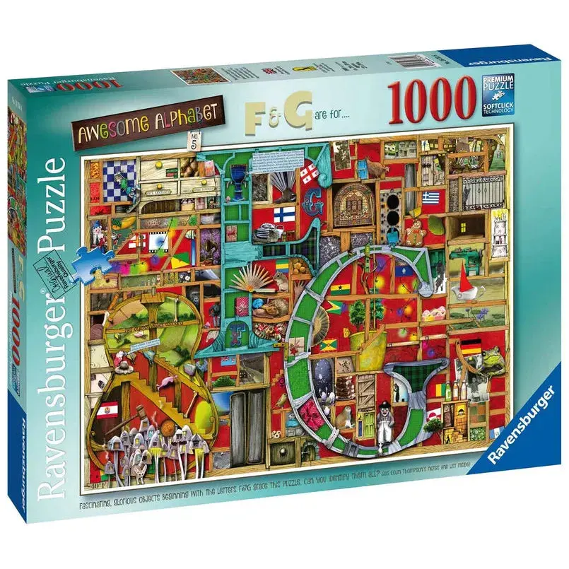 Ravensburger 1000Pc Awesome Alphabet F & G Puzzle 2