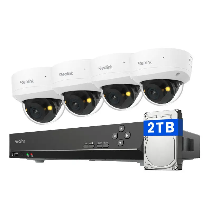 Reolink 8-Ch 12Mp Ik10 Cctv Dome Security System With Spotlights 1