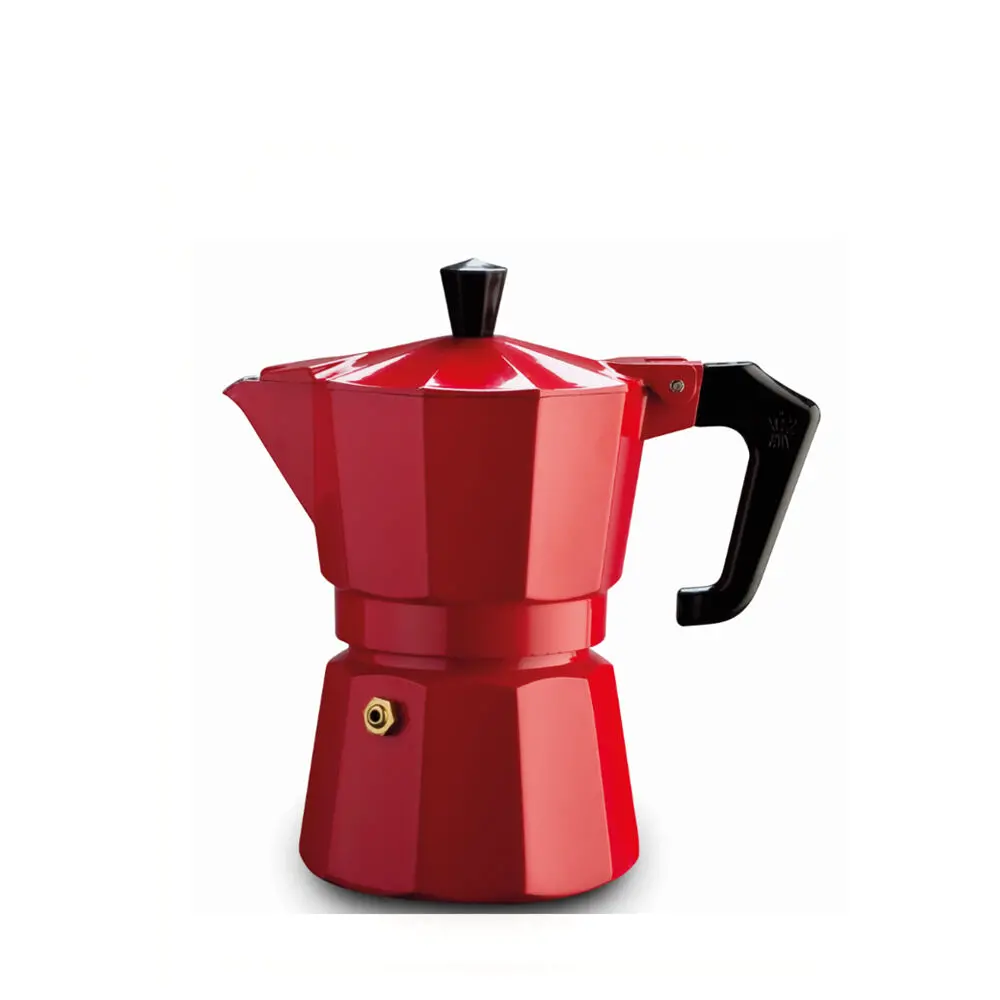 Pezzetti Italexpress Cafetiere 3-Cup Espresso Stovetop Coffee Maker Red 1