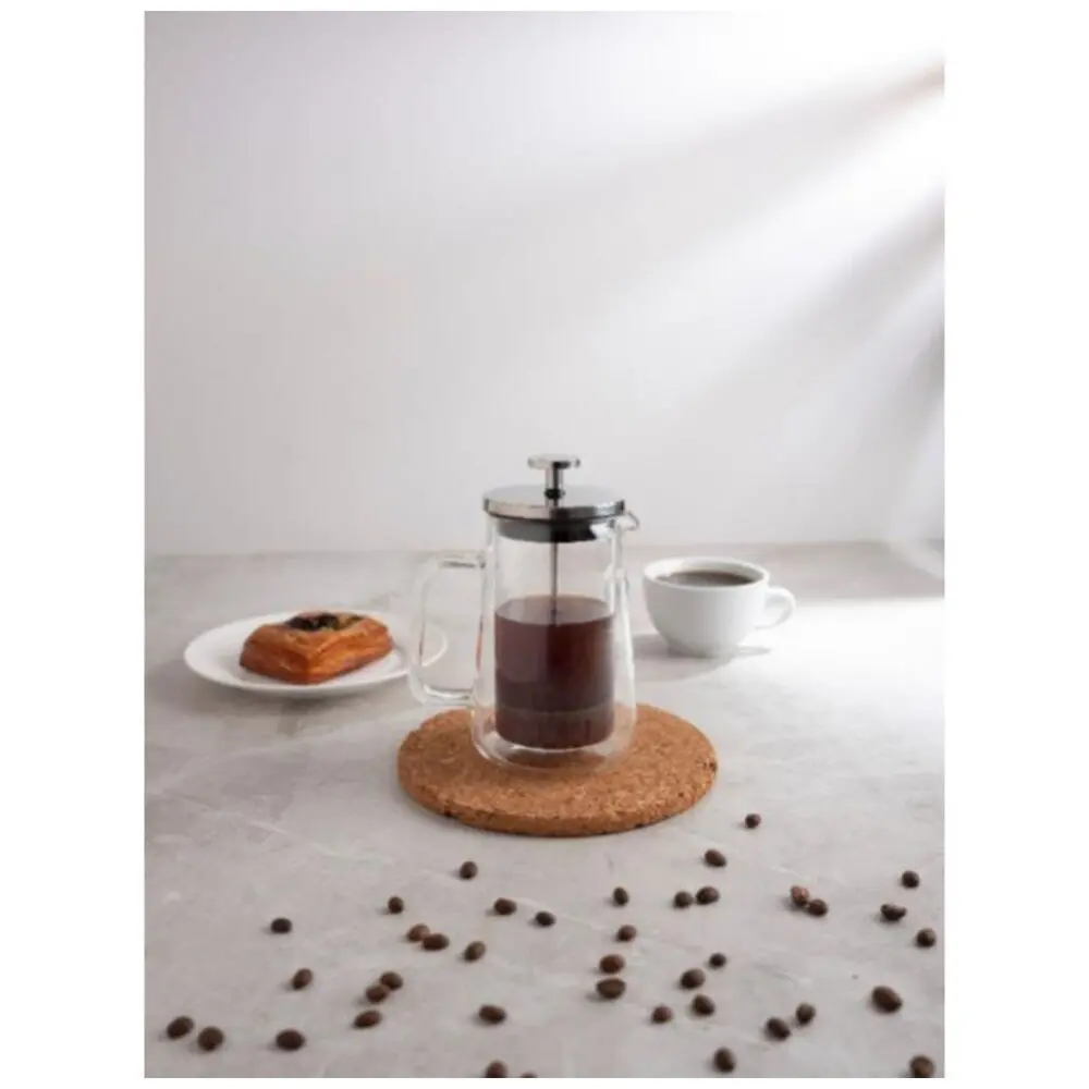Euroline Double Wall Glass Coffee & Tea Plunger French Press Maker 350Ml 2