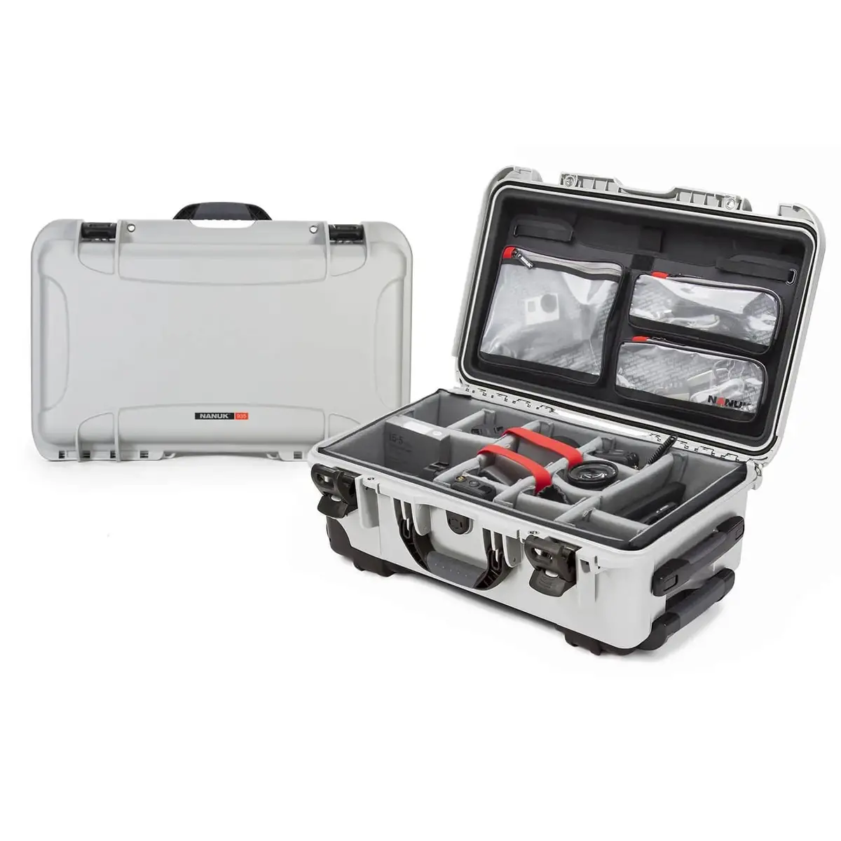 Nanuk 935 Pro Photo Kit Hard Case With Lid Organiser/Divider (Silver) 1
