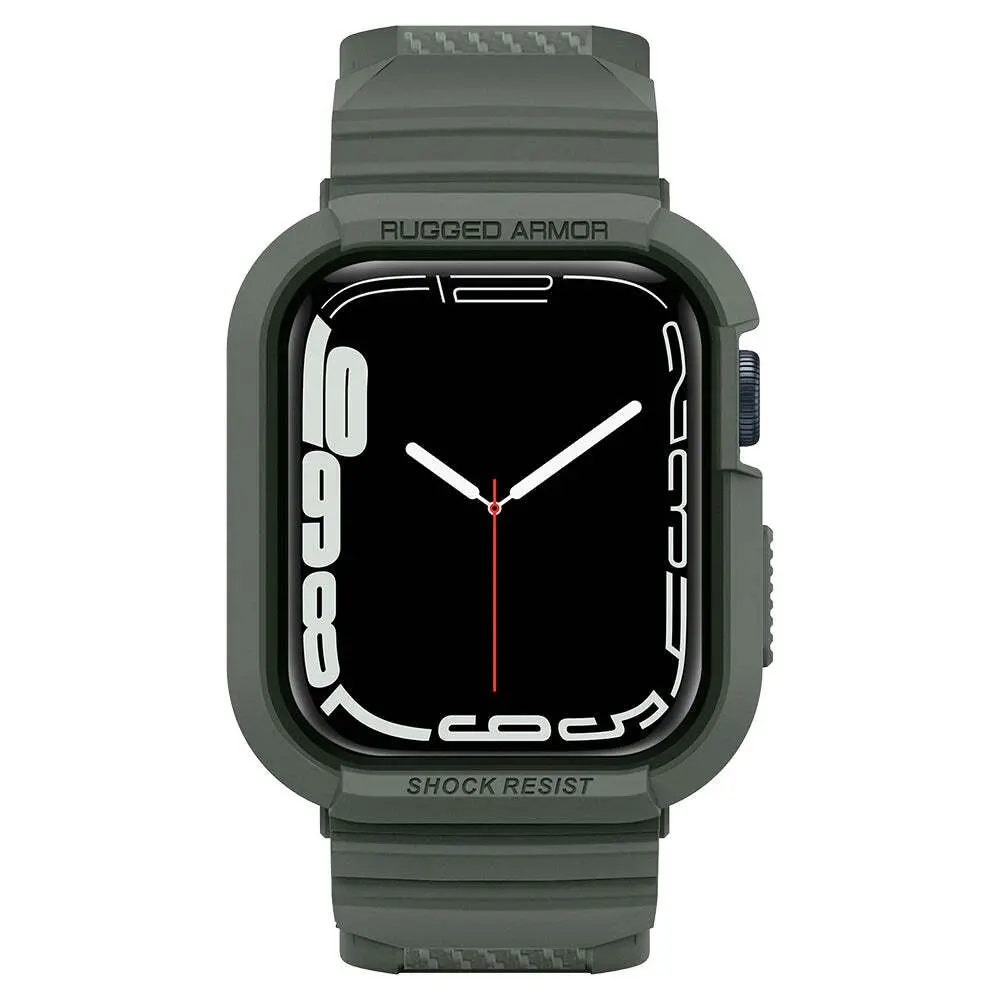 Spigen Apple Watch 45Mm 44Mm Rugged Armor Pro Case (Military Green) 2
