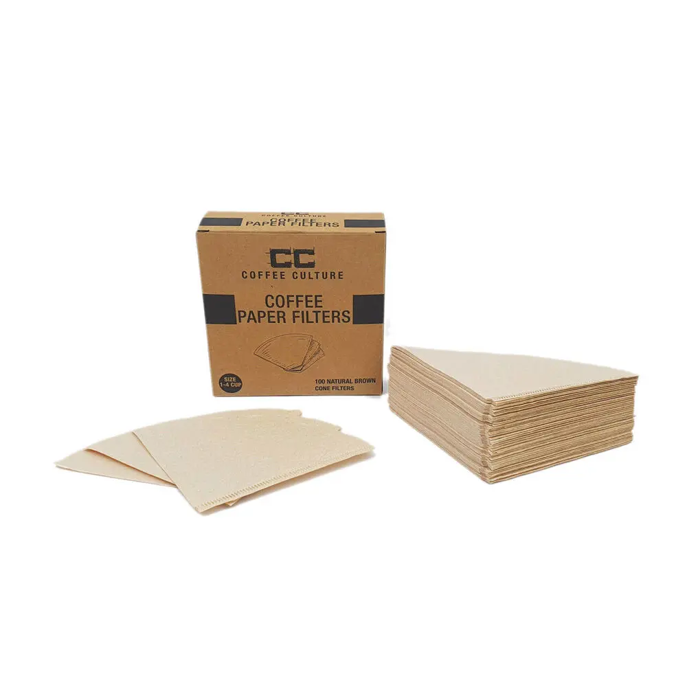 Coffee Culture 4-Cup Coffee Pour Over Brewing Paper Filter Size 1 100Pc 1