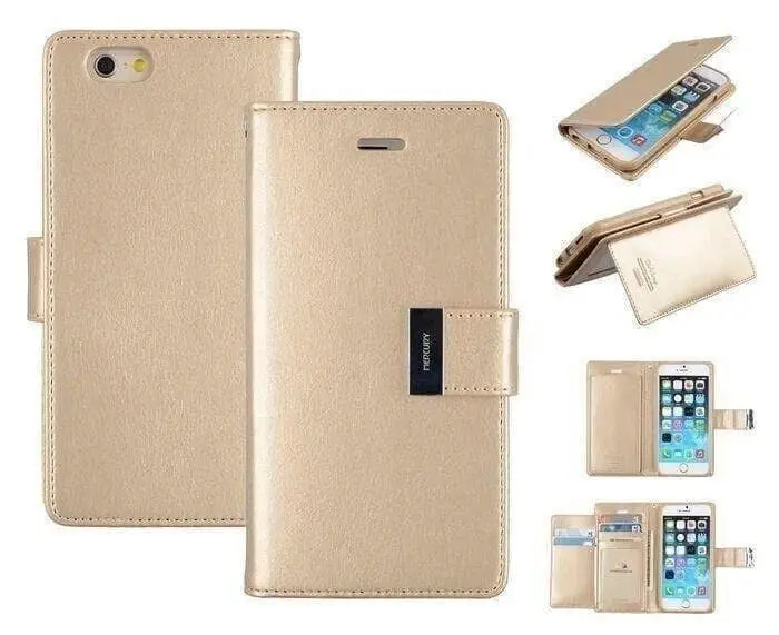 Goospery Rich Diary Case For Iphone 15 - Gold 1