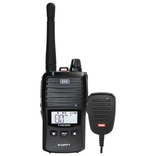 Gme 5W Uhf Hh Radio With Speaker Mic (Black) 1
