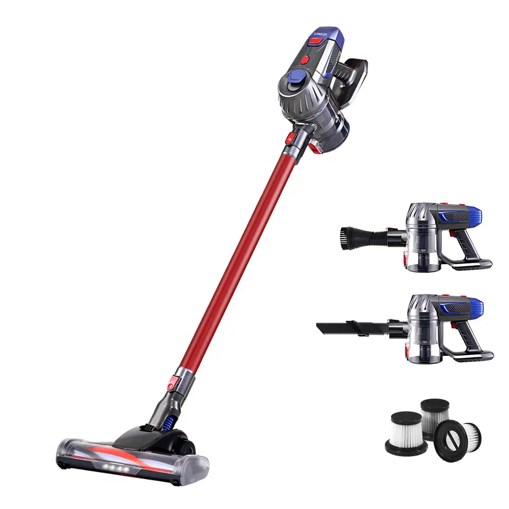Devanti Stick Vacuum Cleaner Hepa Filter Red 150W 1