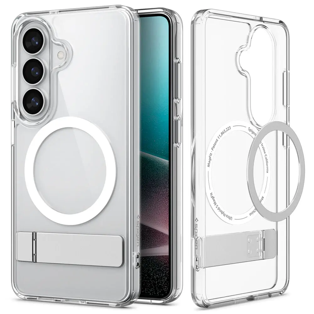 Spigen Galaxy S26 Plus Ultra Hybrid S (Magfit) Case (Clear Case / White Ring) 2