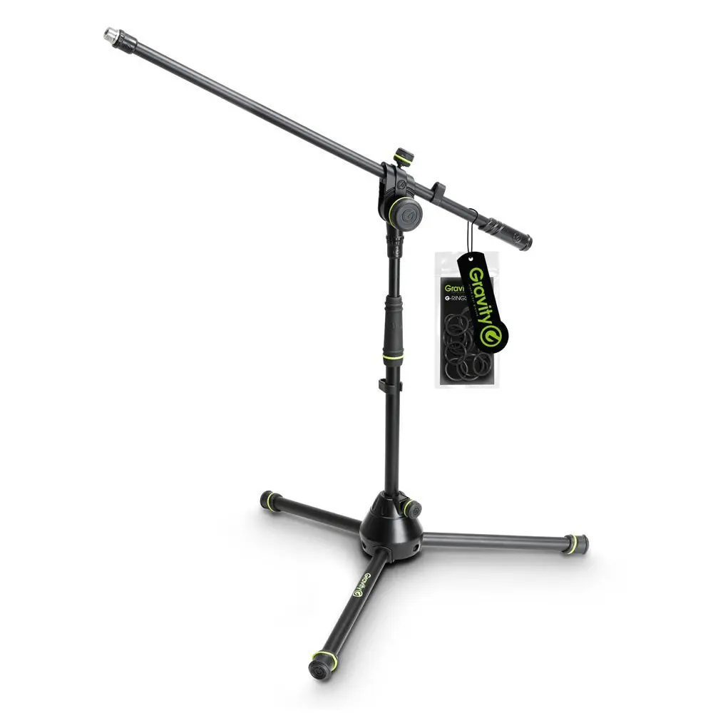 Gravity Short Mic Stand With Folding Tripod 74Cm (Black) 1