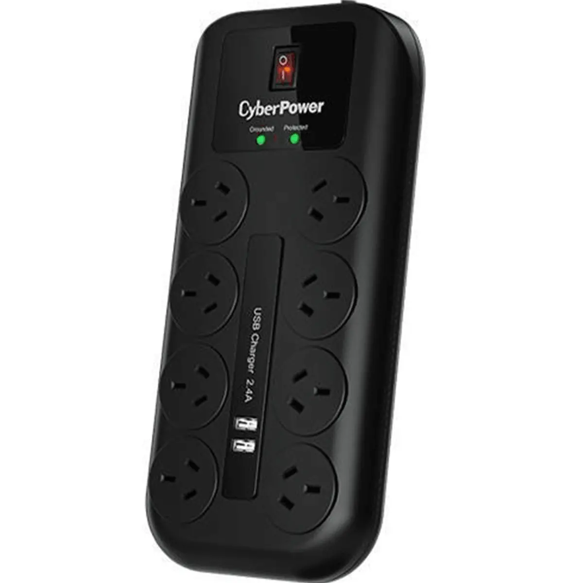 Cyberpower 8-Port Surge Protector With 2 Usb Charging Ports 2