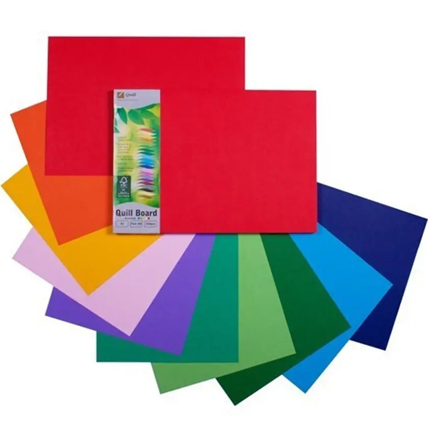 Quill Board Paper 210Gsm A3 Assorted Colours Pack 100 Sheets 1
