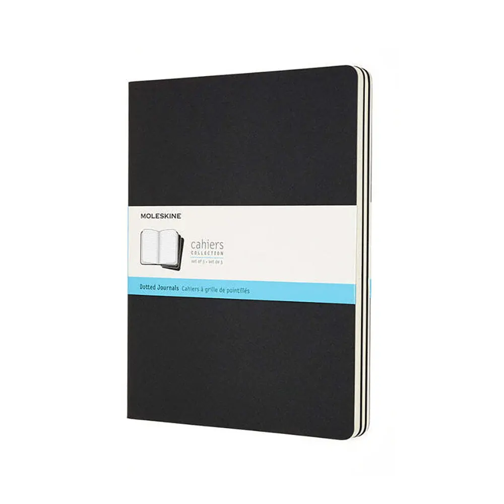 Moleskine Cahier Soft Cover Notebook Dot Grid Set X-Large (Black) [3-Pieces] 1