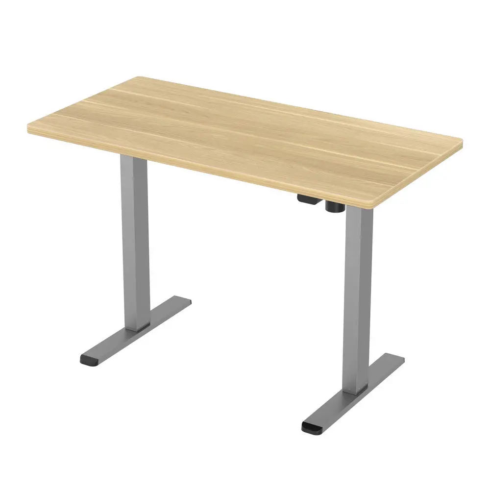 Artiss Standing Desk Motorised 140Cm White Oak 1