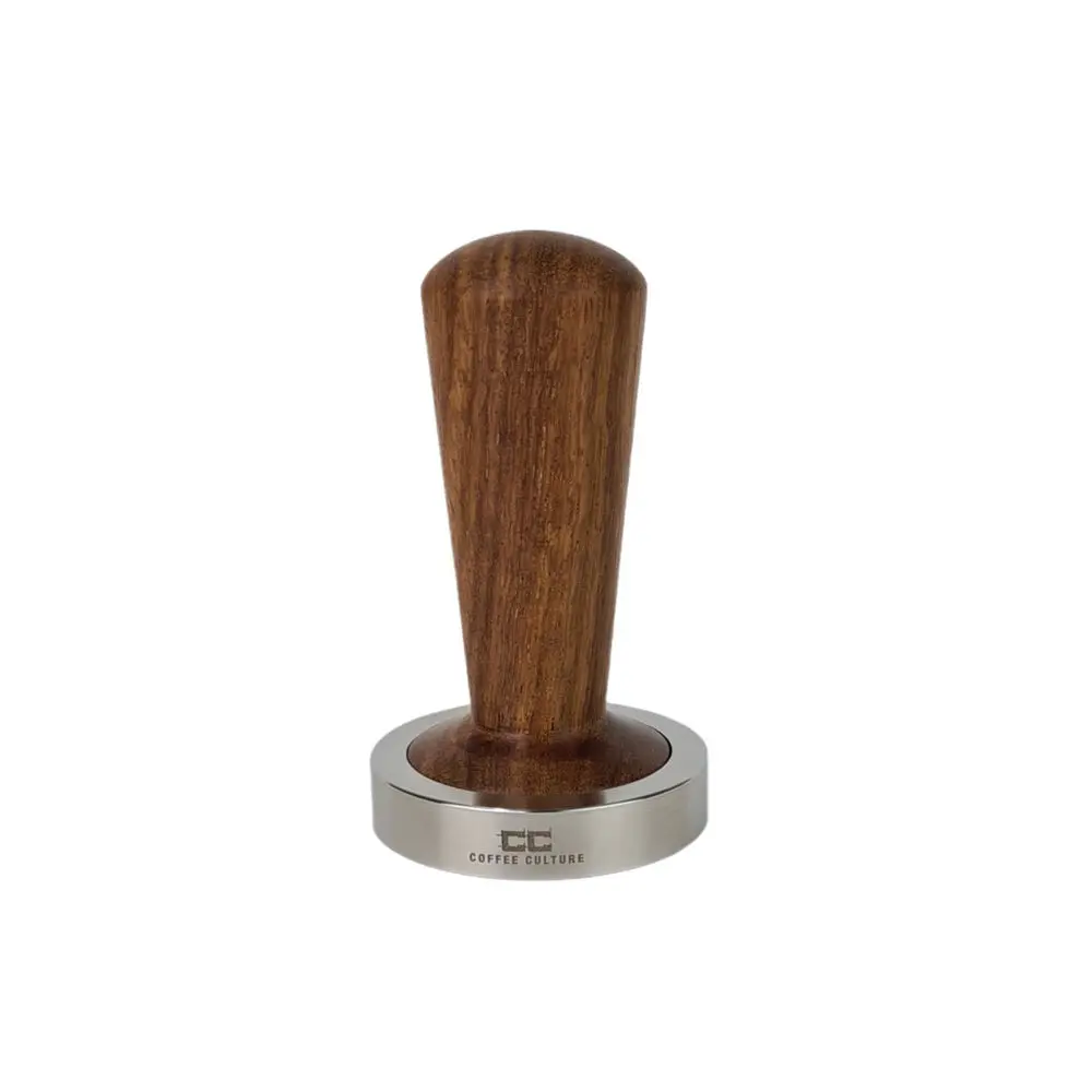 Coffee Culture Stainless Steel Burmese Rosewood Coffee Tamper Flat Base 53Mm 1