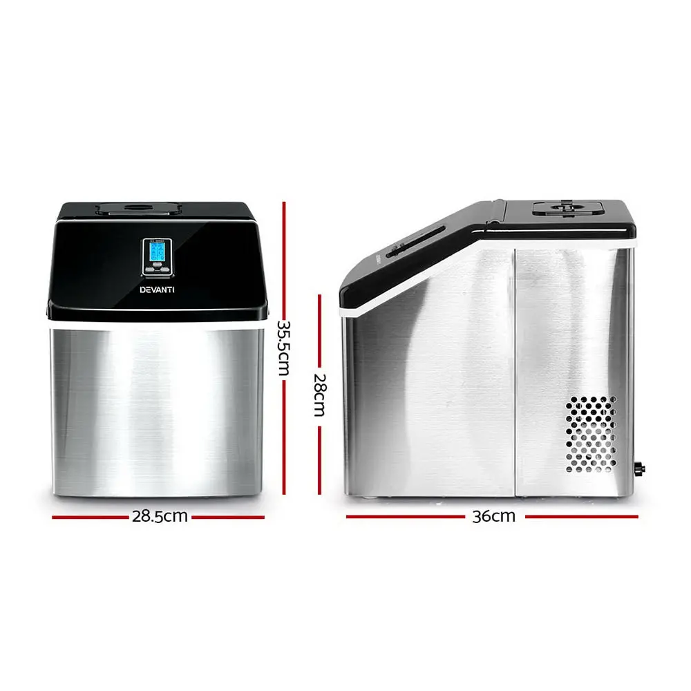 Devanti 18Kg Ice Maker Machine Stainless Steel 2