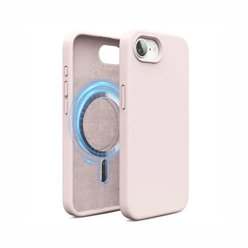 Ishield [Ultra Magsafe] Liquid Silicon Snap Case Iphone 16E Pink 1