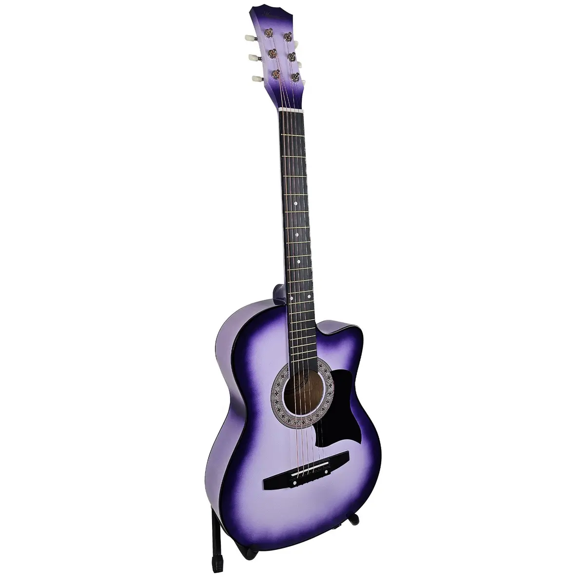 Karrera 38" Pro Cutaway Acoustic Guitar With Carry Bag (Purple Burst) 1
