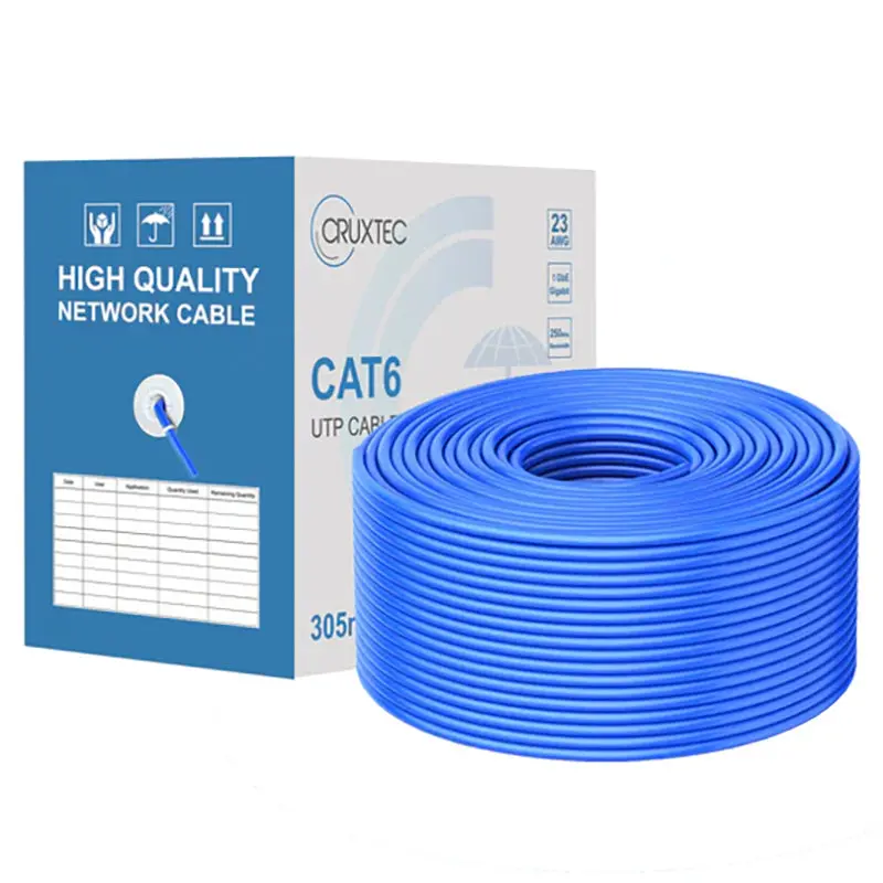Cruxtec Cat6 Utp Networking Cable Roll 305M - Blue (C6bc23a-305-Bl) 1