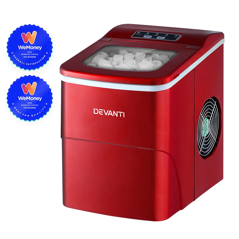 Devanti 12Kg Ice Maker Machine (Red) 2