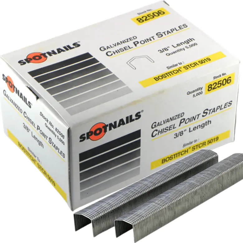 Spotnails Galvanized Chisel B8 Staples 3/8" 10Mm Leg Box 5,000 Stcr5019 1