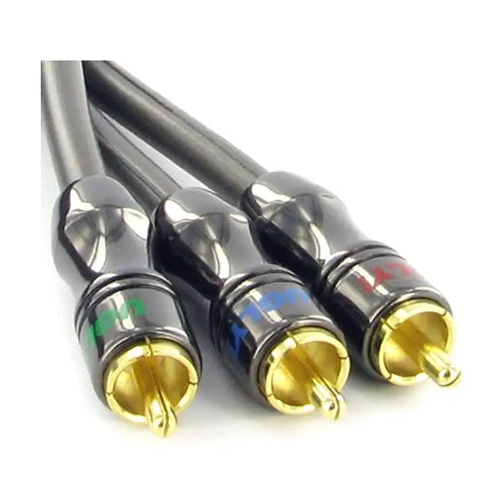 1.5M Ugly Premium Component Rgb Video Cable 3 Rca 75 Ohm Shielded Ofc Gold Plated 1