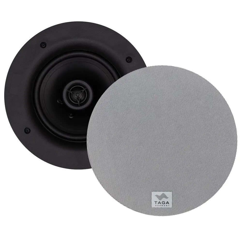 Taga Harmony 6.5" 2-Way In-Ceiling Speakers Pair (White) 1