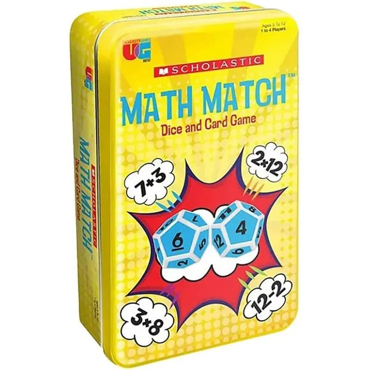 U Games Tinned Game -Scholastic Math Match Dice And Card Game Game 1