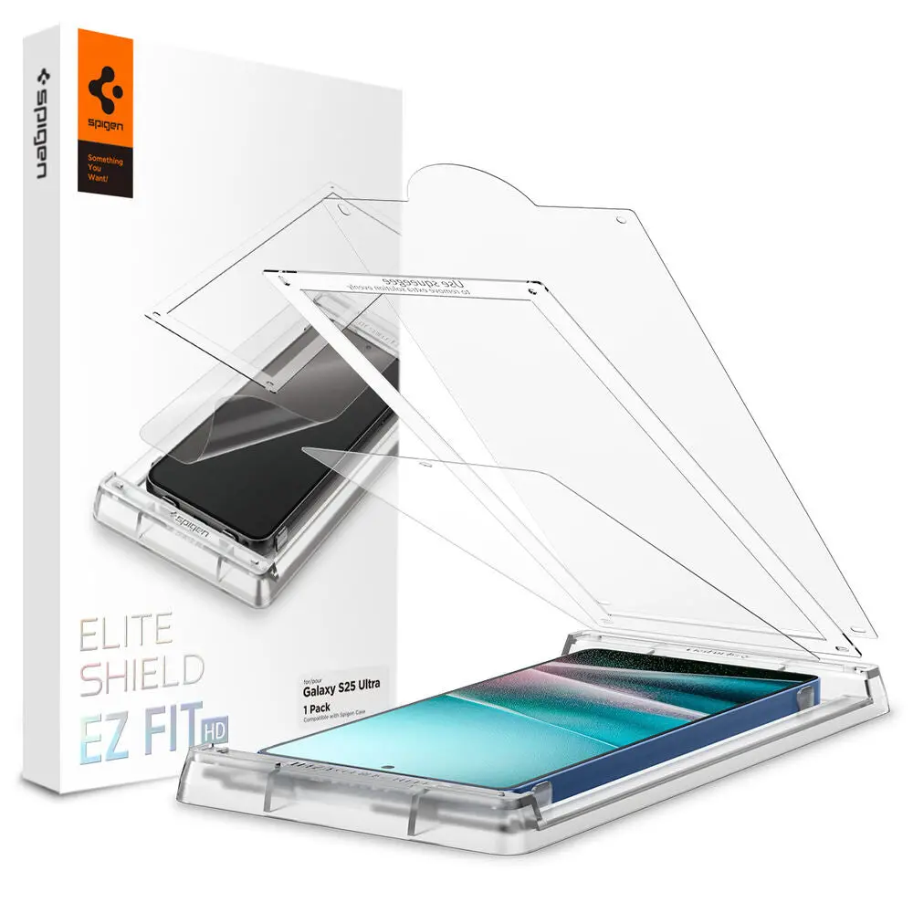 Spigen Samsung Galaxy S25 Ultra Eliteshield Ez Fit Hd 1Pc Screen Protector - Clear 1