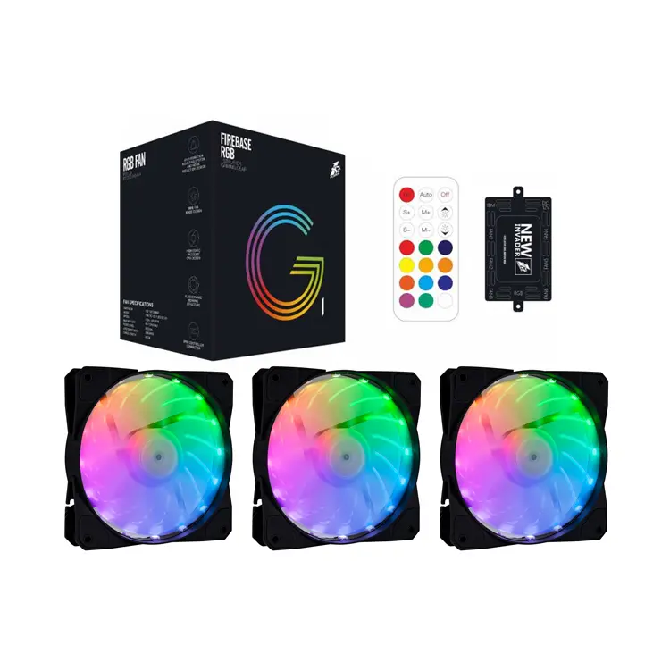 1St Player Firebase G1 3X 120Mm Rgb Case Cooling Fan Combo With Remote 1