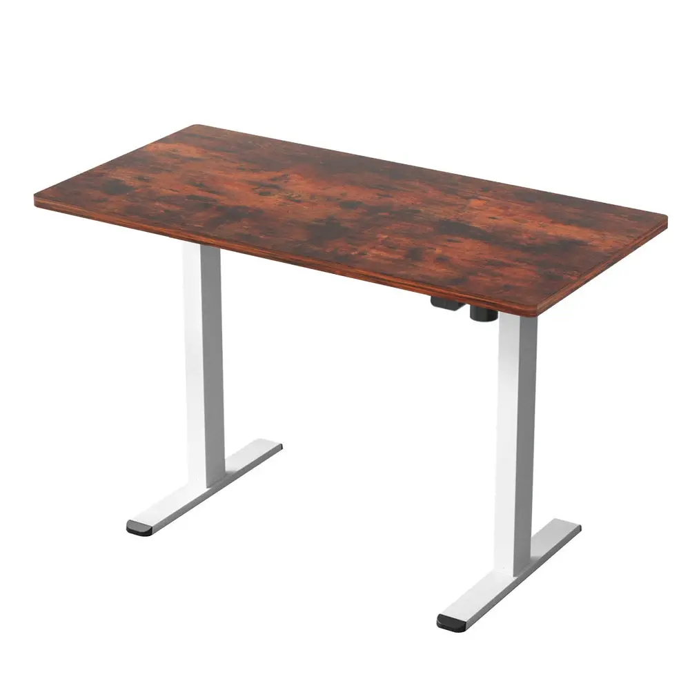 Artiss Standing Desk Motorised Sit Stand Desks Rustic Brown 140Cm 1