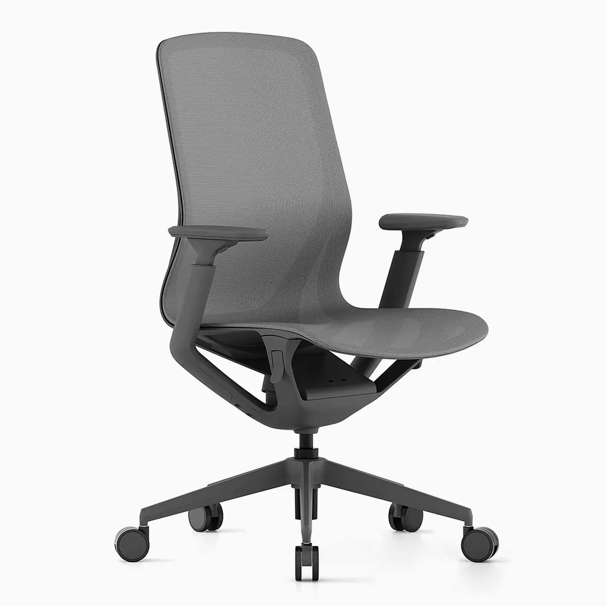 Desky Echo Modern Office Chair - Dark Grey / Adjustable 2