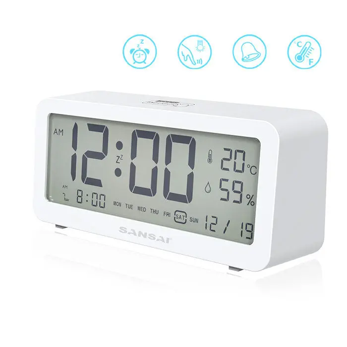 Sansai 5.2" Led Lcd Digital Display Clock With Date & Temperature (12/24H) 2