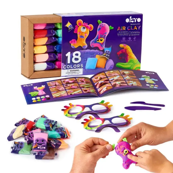 Okto Sensory Art: 18 Colors Air Clay Creativity Set 1