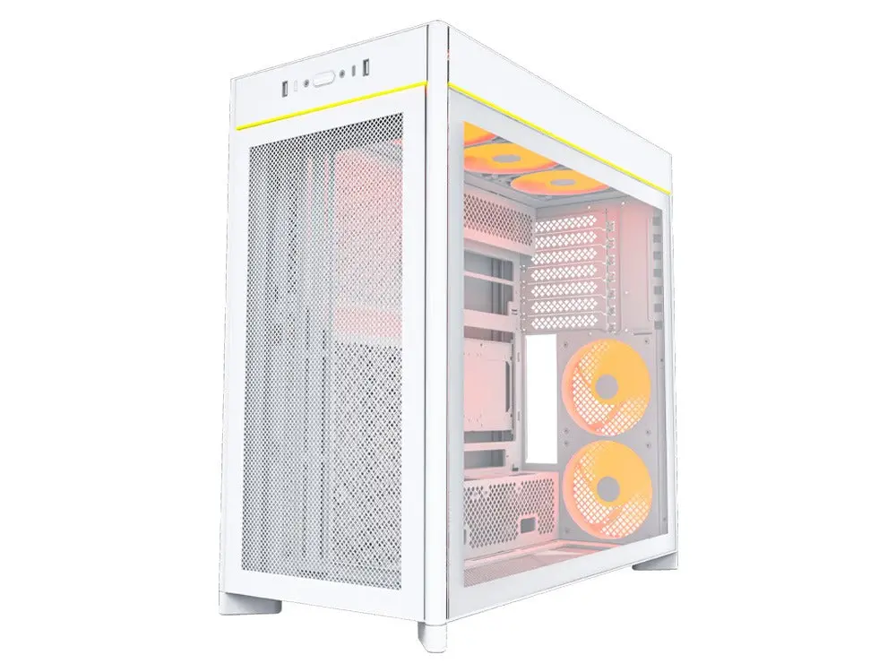 Montech Hs01 Pro Reversible Layout Mid-Tower Case - White 1