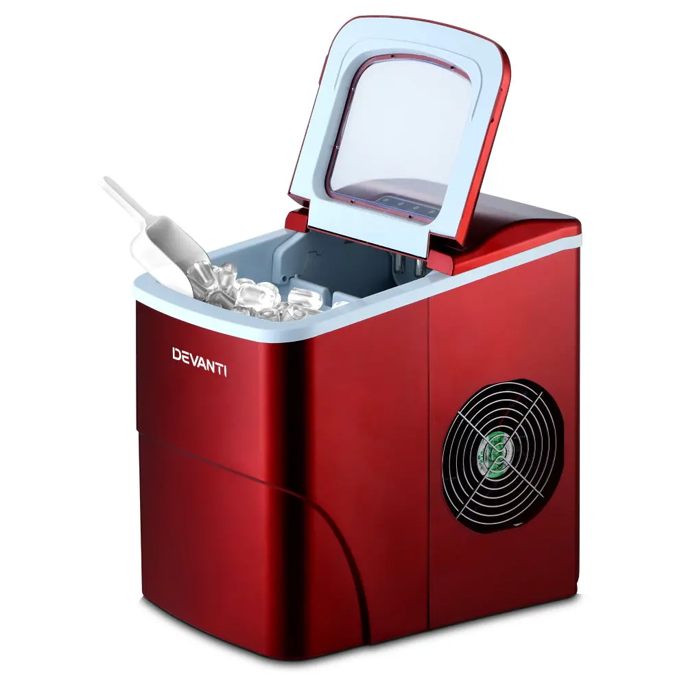 Devanti 12Kg Ice Maker Machine (Red) 1