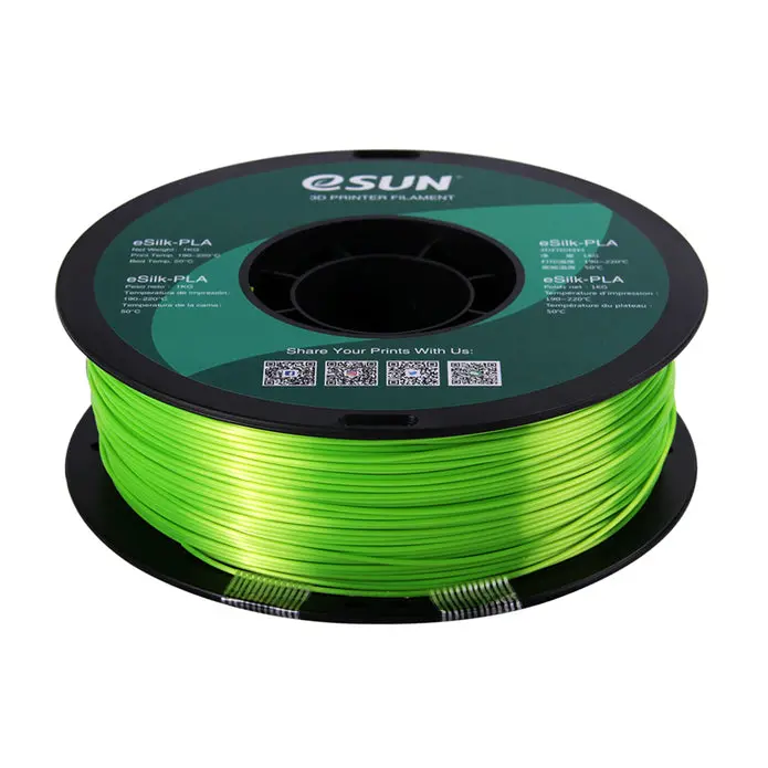 Esun Silk Pla 3D Print Filament 1.75Mm 1Kg - Lime 1