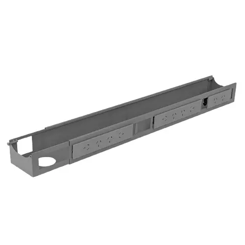 Desky Integrated Cable & Data Channel 10-Plug Grey 1