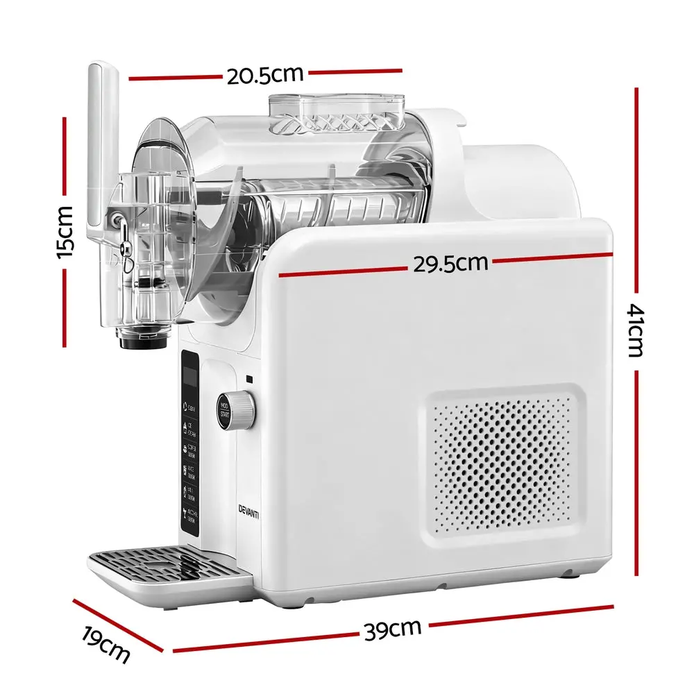 Devanti Slushie Machine Ice Cream Maker 2L (White) 2