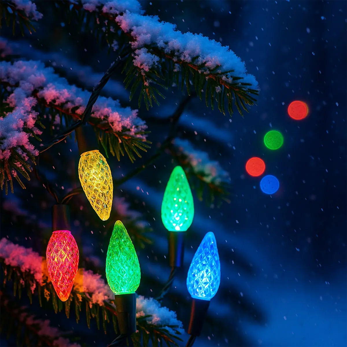 Lexi Lighting C6 Pinecone 200 Leds Connectable String Christmas Lights Multicolour 1