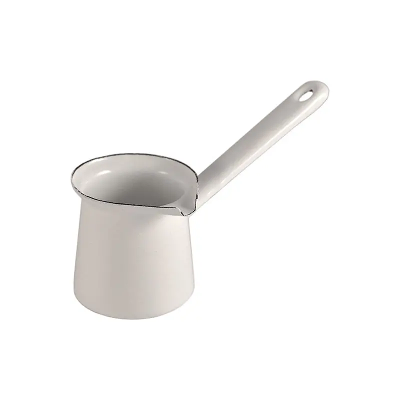 Urban Style 125Ml Enamelware Turkish 3 Coffee Pot (White) 1