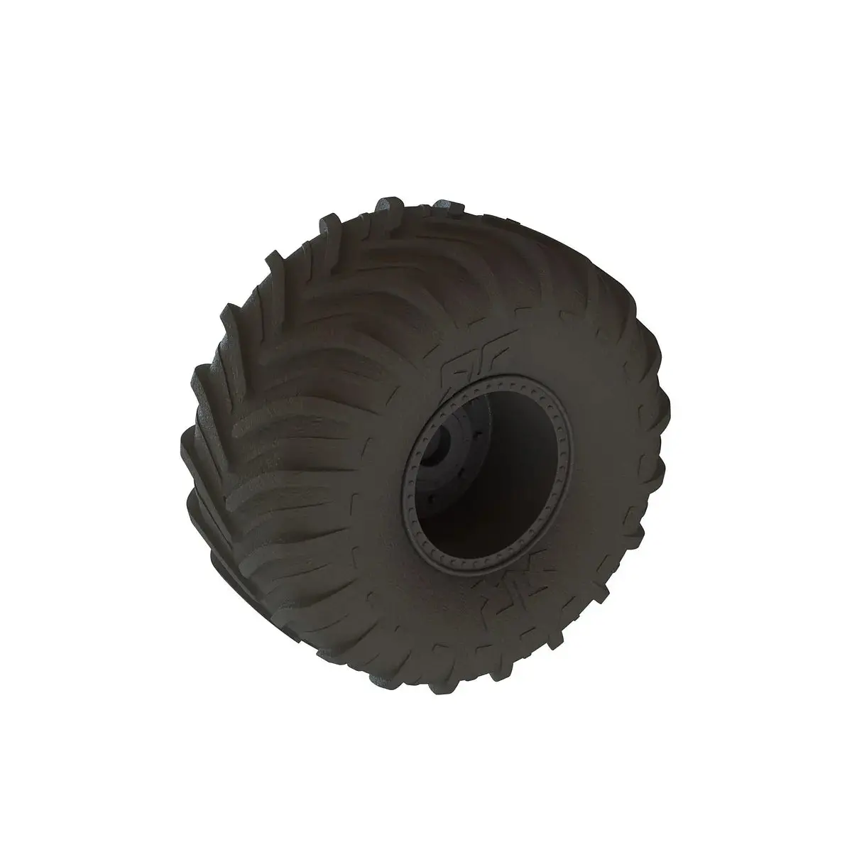 Arrma 2.3/3.0" Dboots Chevron Mt Tyres On Black Rims - Glued Wheels 2-Pieces 2