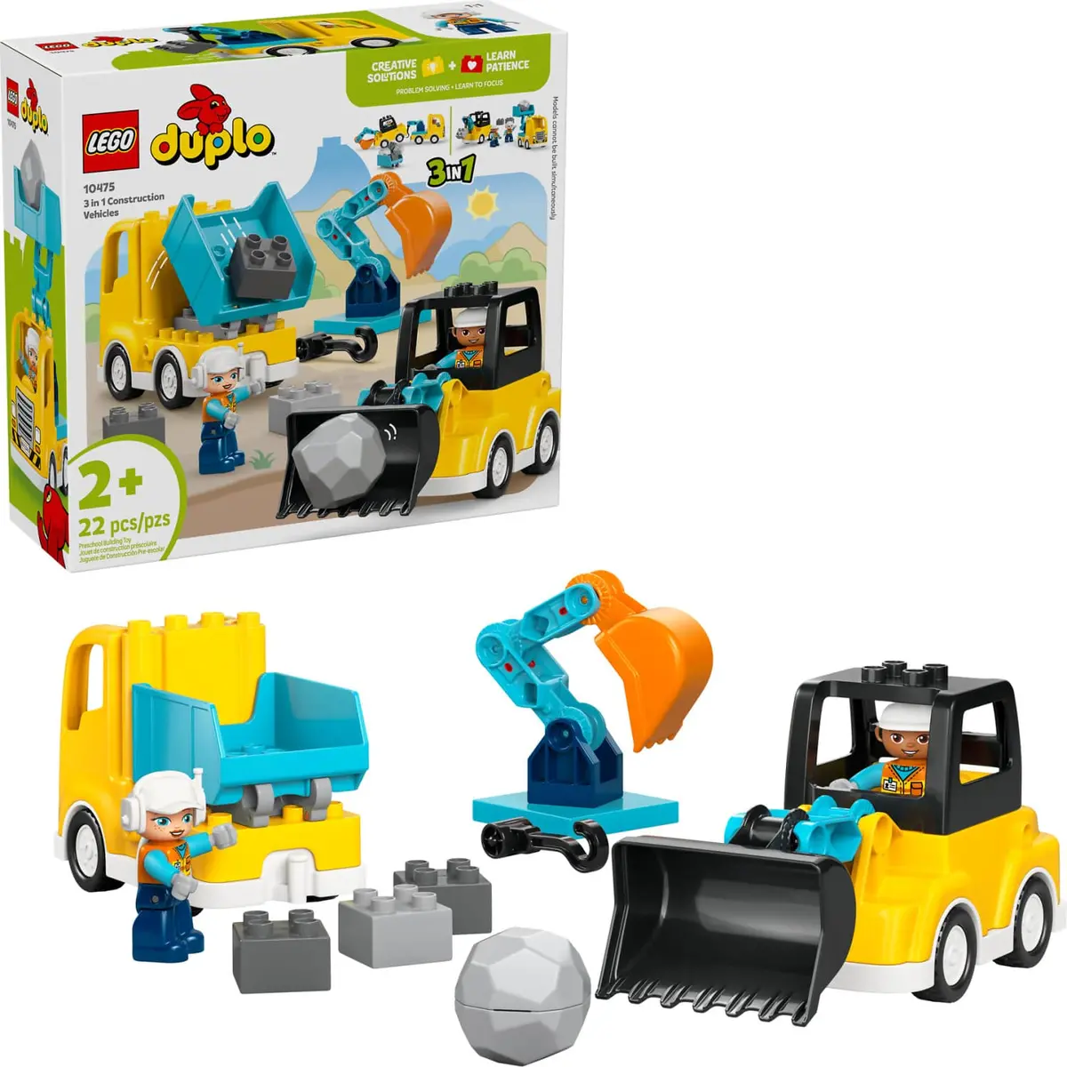 Lego 10475 3 In 1 Construction Vehicles - Duplo 1