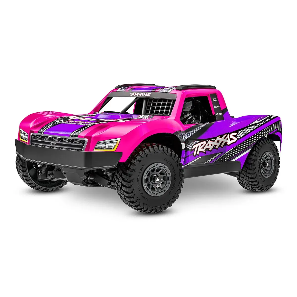 Traxxas Mini Slash 4X4 Bl2s Rc Short Course Truck Electric Brushless 4Wd 1/16 Scale Rtr - Pink 1