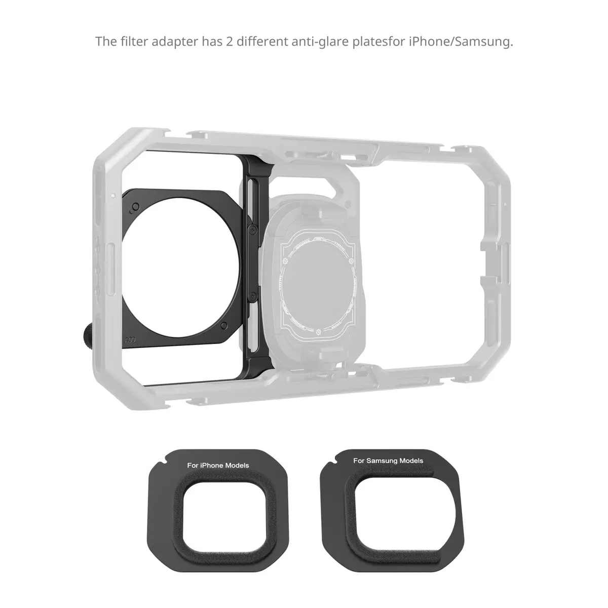 Smallrig 67Mm Threaded Filter Adapter With Detachable Sunhoods For Universal Phone Cage (Id 4299B) 5277 2